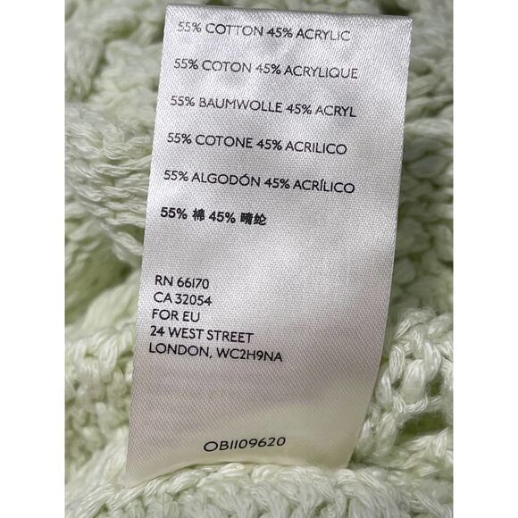 Free People‎ Sweet Talker Long Crochet Cardigan Honeydew Green XS Extra Small - Picture 10 of 13